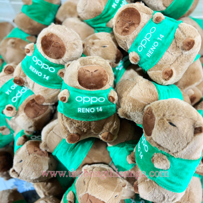 GẤU BÔNG CAPY OPPO RENO 14 IN LOGO HỢP ĐỒNG