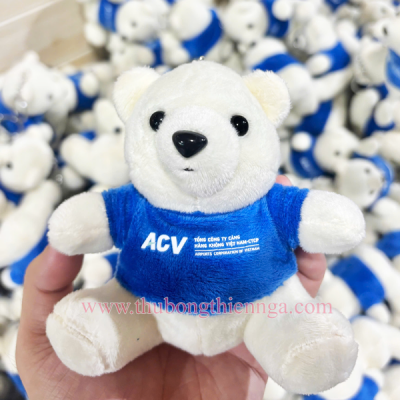 GẤU BÔNG MÓC KHÓA IN LOGO HỢP ĐỒNG